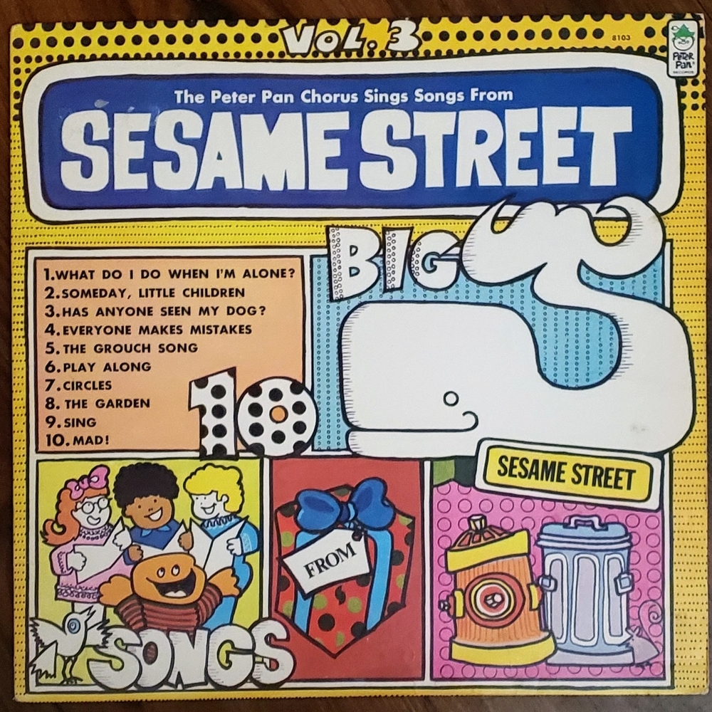 Vintage Peter Pan Chorus Sings Songs from Sesame Street Volume 3 Vinyl Record